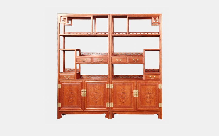 多抽屉书柜博古架